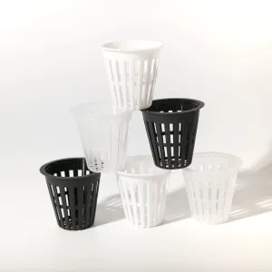Eco-Friendly 2-Inch Black Plastic Mesh Pot, Home Gardening Hydroponic Mesh Basket, Floor-Standing Flower Pot & Planting Pot（D0001-0002）