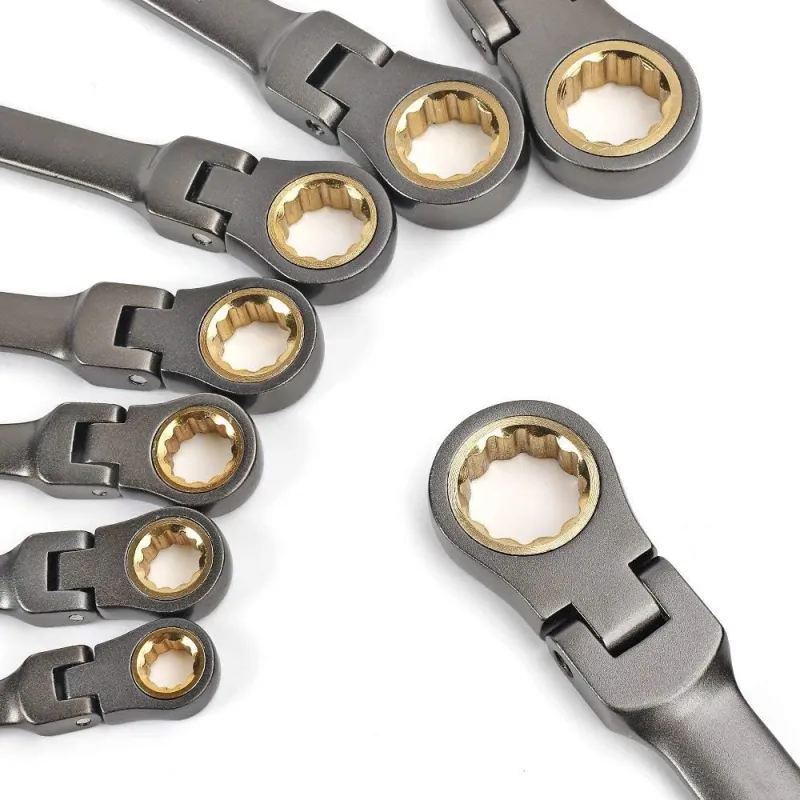 Premium Metric Ratchet Wrench Swivel Head Flex Head Ratchet Hand Tool for Automotive & Mechanical Work(F0001-0001)