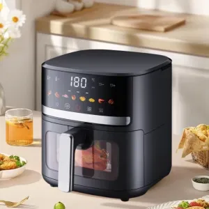 7L Digital Air Fryer Oil-Free Electric Air Fryer with Multifunction Cooking Options Large Capacity Home Air Fryer for Family Meals（B0011-0001）