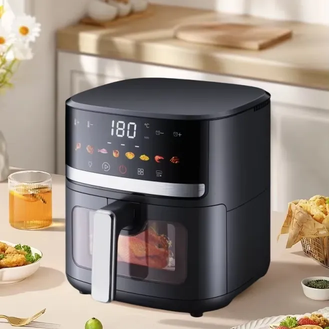 7L Digital Air Fryer Oil-Free Electric Air Fryer with Multifunction Cooking Options Large Capacity Home Air Fryer for Family Meals（B0011-0001）