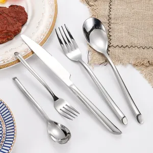 Luxury Gold Stainless Steel Cutlery Set Premium Restaurant Flatware Hotel & Catering Tableware Set Elegant Gold Silverware for Dining（A0007-0001）