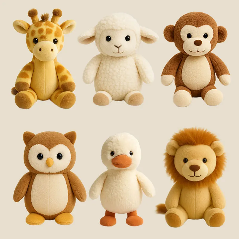 Soft Plush Animal Toy Cute Stuffed Animal Doll for Kids High Quality Plush Toys for Babies & Children Kawaii Soft Plush Gift Toy（R0001-0002）