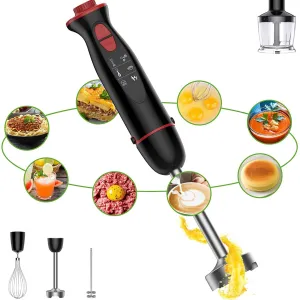 1000W 12-Speed Handheld Food Processor Mini Electric Food Chopper with Baby Food Maker Meat Grinder and Juicer Functions for Home Kitchen（B0008-0003）