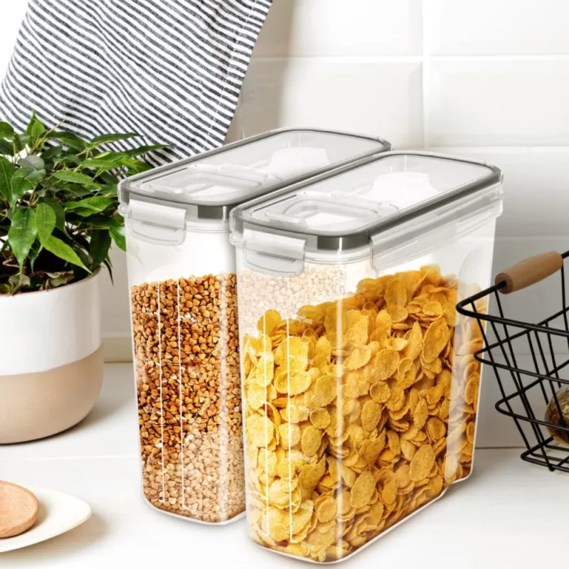 Clear Food Storage Containers with Lids Pantry Organization Storage Boxes for Kitchen Transparent Food Storage Containers for Dry Food and Kitchen Organization（B0012-0001）