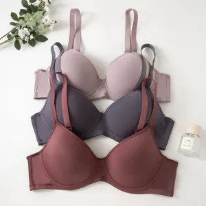 Women Underwear Large Size Seamless Underwire Bra Push up Sports Bra Smooth Non-Trace Sexy Bra for Women（H0005-0005）