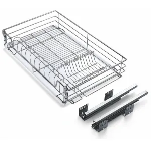 Under Sink Pull Out Drawer Organizer Basket Slide Out Cabinet Organizer for Kitchen Cabinet Storage Soft Close（G0004-0003）