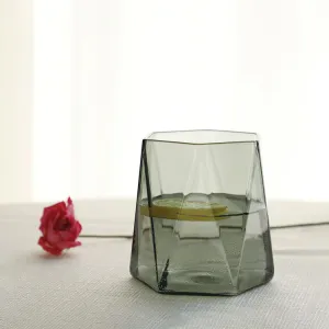 Custom Black Diamond Glass Cup Clear Borosilicate Glass Coffee and Tea Cup Colored Drinking Glass for Water and Everyday Beverage Use(C0004-0001)