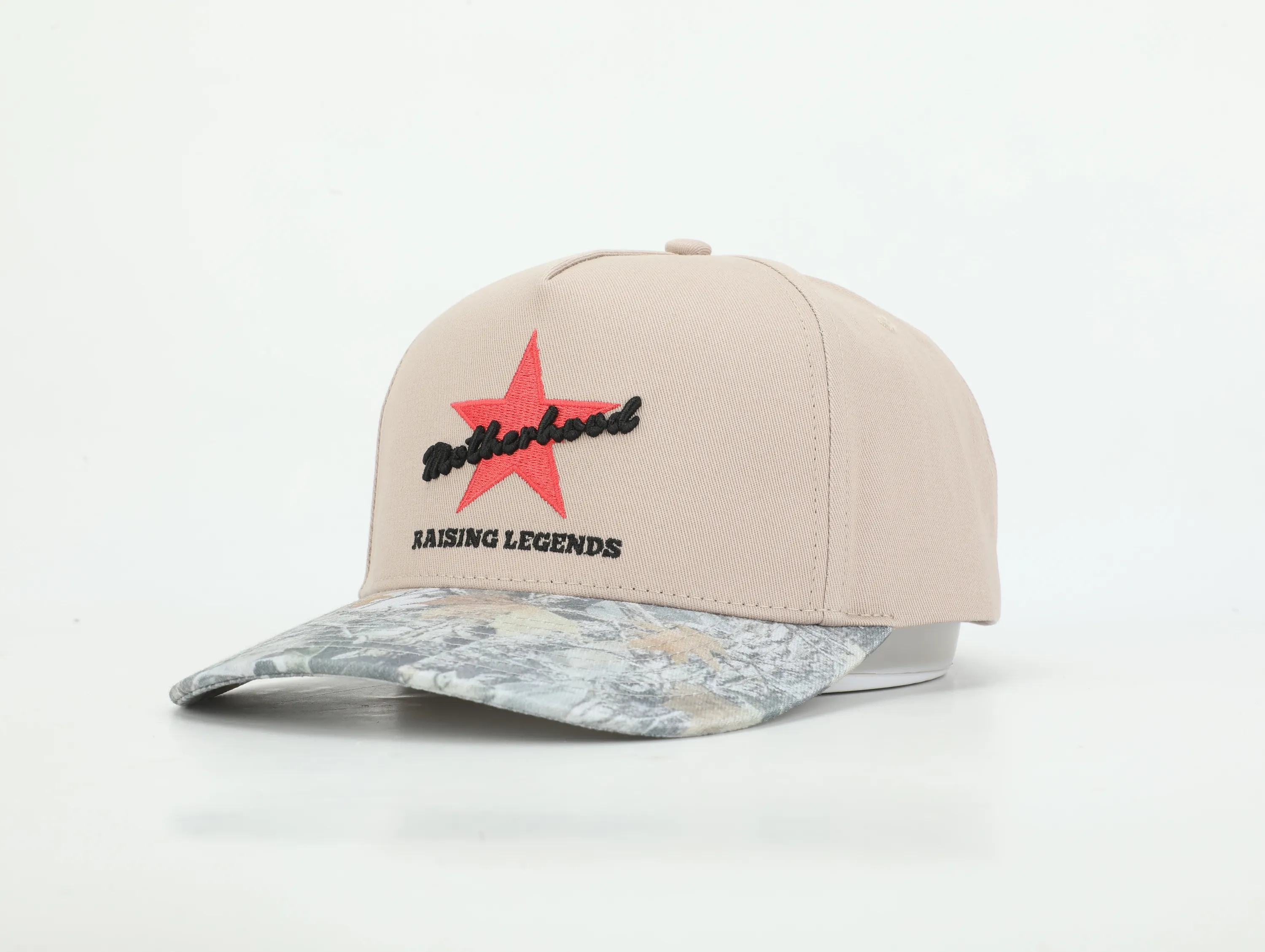 Custom Embroidered Camouflage Baseball Cap for Men & Women High Quality Dad Hat Curved Brim Panel Hat with Animal Logo Adjustable Outdoor Trucker Cap（O0001-0001）