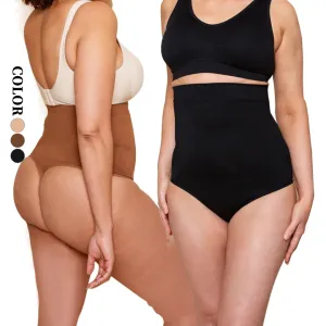 Plus Size Shapewear Briefs High Waist Tummy Control Panties Seamless Body Shaper for Women（J0001-0002）