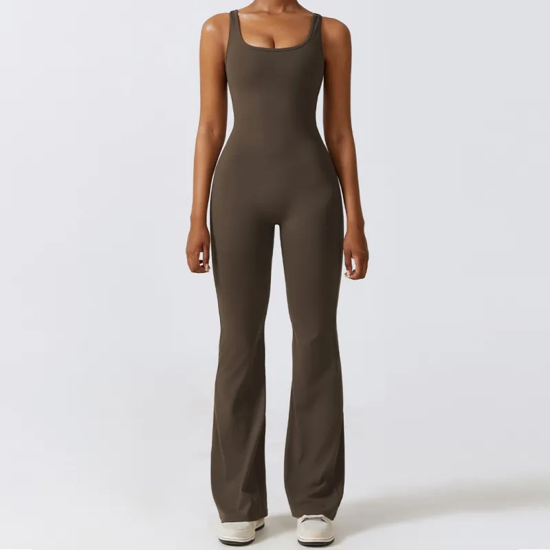 Scrunch Butt Yoga Bodysuit for Women Sleeveless Butt Lifting One Piece Jumpsuit Gym Workout Fitness Activewear（K0004-0007）