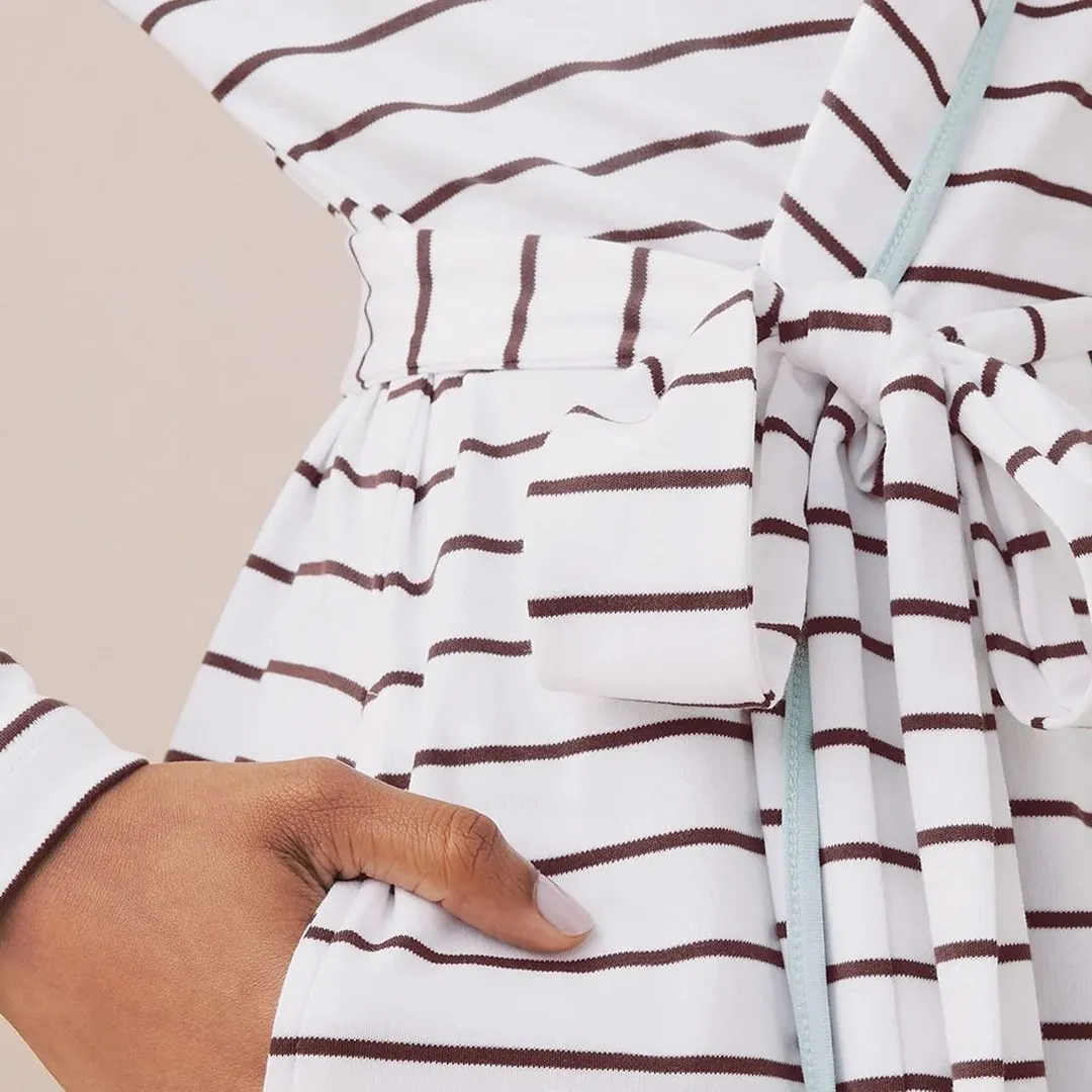 Custom Bamboo Printed Robe Pajama Set for Women Long Sleeve Two Piece Sleepwear Set Soft Loungewear Homewear Nightwear（M0007-0006）