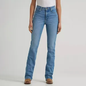 Women's High Elasticity Flare Denim Jeans Comfortable Stretch Bootcut Riding Jeans Custom（N0004-0005）