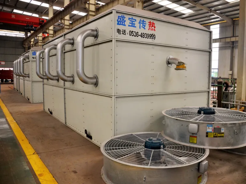Evaporative air cooler for aromatic hydrocarbon extraction device