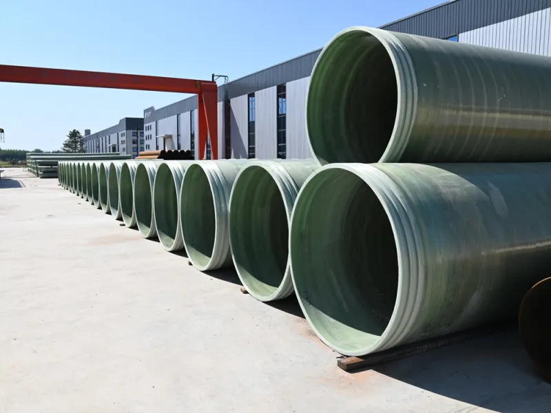 Large-diameter fiberglass reinforced plastic pipes