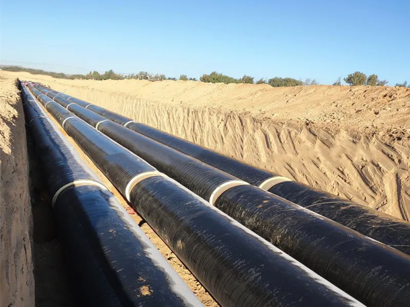 Spray-winded directly buried insulation pipe