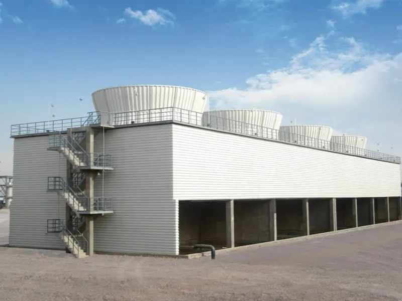 Concrete structure anti-fog cooling tower