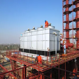 Evaporative condenser for ammonia