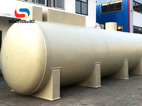 PPH horizontal hydrobromic acid storage tank