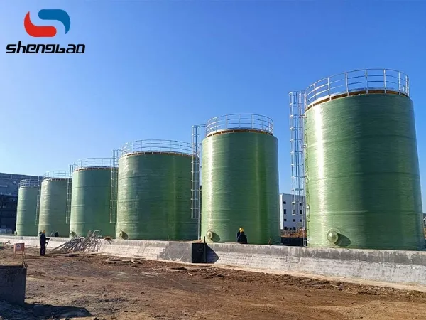 Shandong Punio new material annual output of 200,000 tons of water treatment agent project FRP storage tank