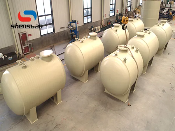PPH horizontal solvent storage tank