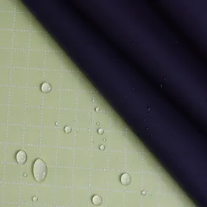 180T polyester pongee printed black glue