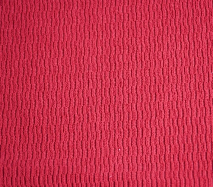 Bright red misplaced woven corduroy