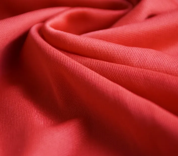 Red chaotic three-way fabric