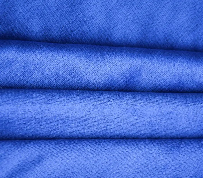Blue woven twill velvet