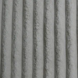 2.5 strips of light gray finely woven corduroy
