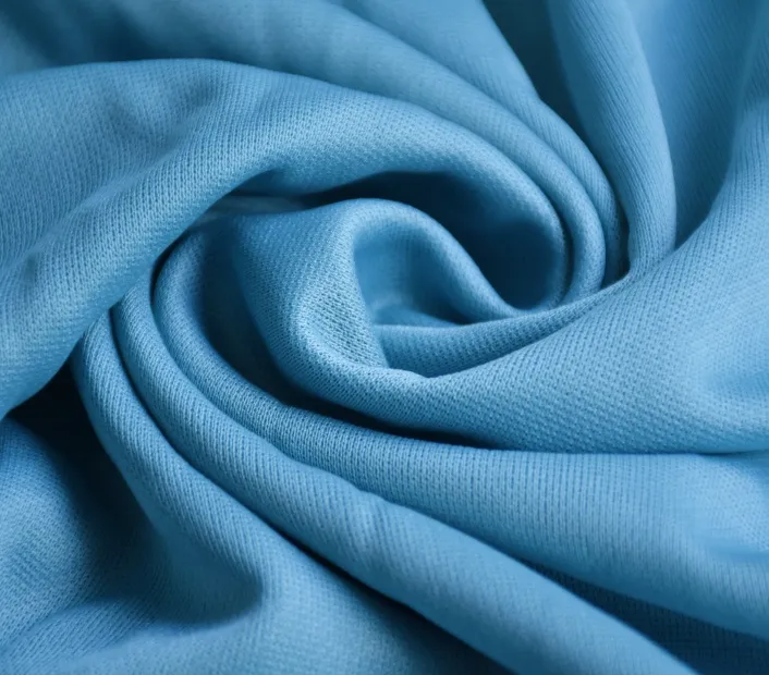 Sky blue random three-way fabric