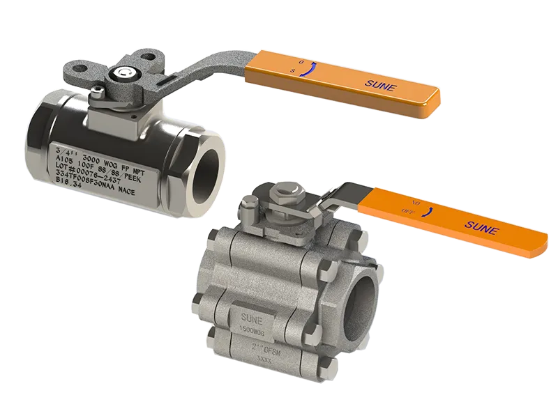 صمامات الكرة العائمة WOG 1500 PSI/3000 PSI/6000 PSI (NPT/SW)