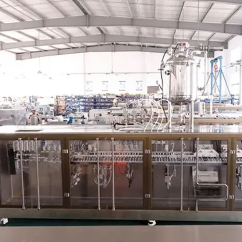 Premade Shaped Pouch Packaging Machine, 4-Nozzle Filling-400QG