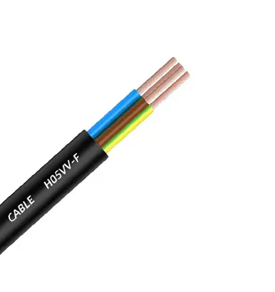 H05VV-F Copper core PVC insulated PVC sheathed flexible cable