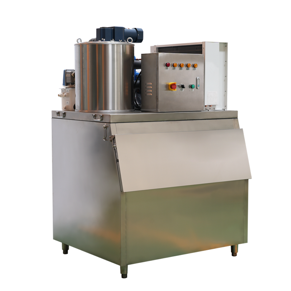 Flake Ice Machine with Ice Storage Bin 500kg/24h