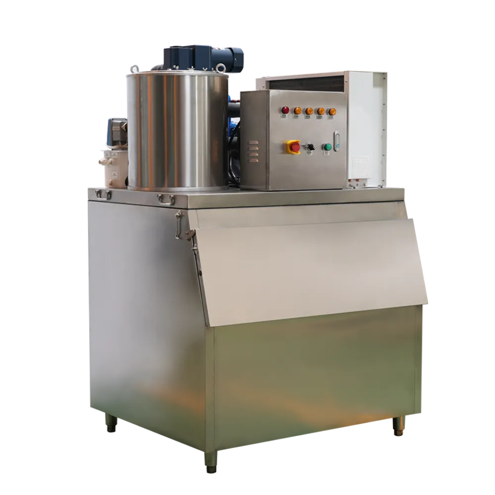 Flake Ice Machine with Ice Storage Bin 500kg/24h