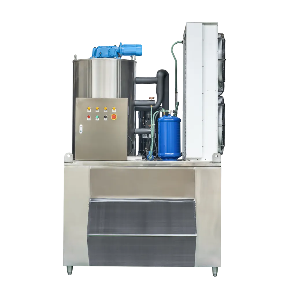 Flake Ice Machine with Ice Storage Bin 1t/24h