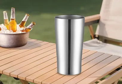 キャンプや旅行用の断熱ステンレススチールビールカップ