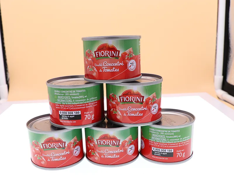 Long Shelf Life 70G Canned Tomato Paste for Pantry Storage