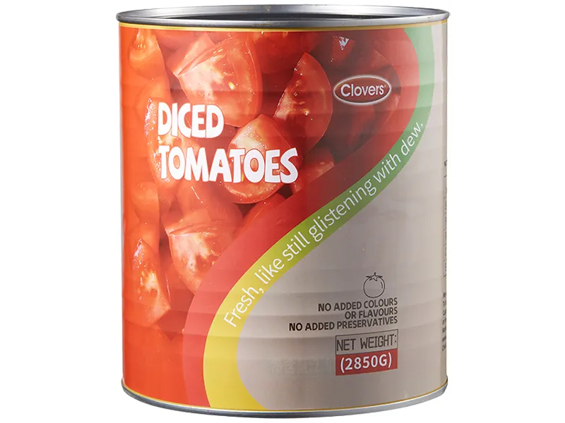 Tomates en cubitos de primera calidad con sabor fresco y natural
