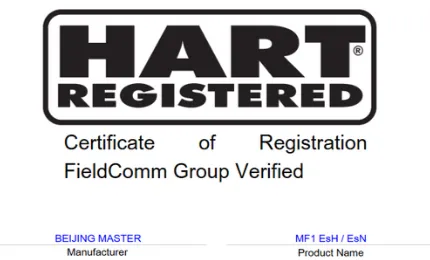 MASTER's MF1 Flowmeter is the First in China to Receive HART®7 Certification