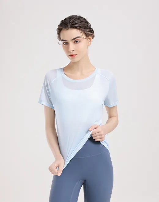 Cropped cut-out fitness top