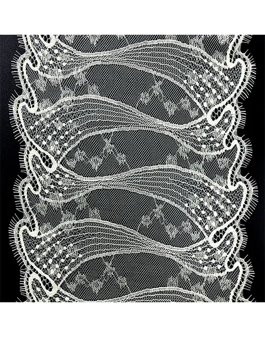 Tela de encaje de bordado de pesta&ntilde;as para vestido