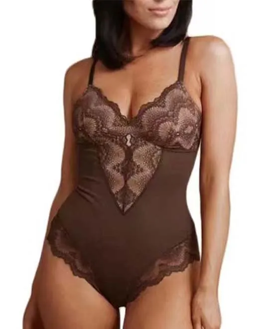 European-Style Lace Shapewear Bodysuit