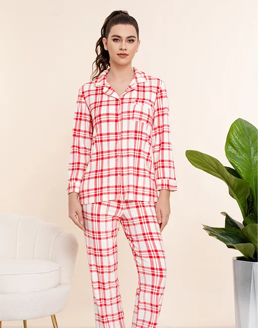 Flannel Two-Piece Autumn Loungewear Sets