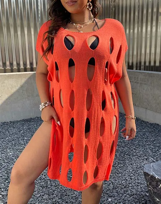 الزائد بحجم بوهو تغطية متماسكة (برتقالي)