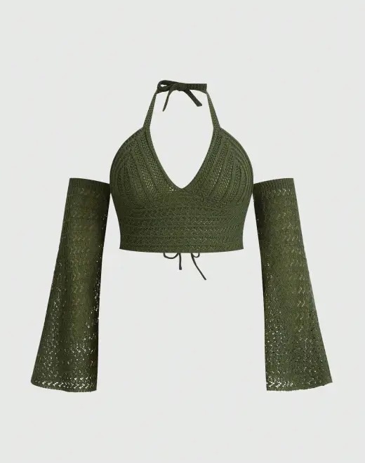 ディープV調整可能なニット上部