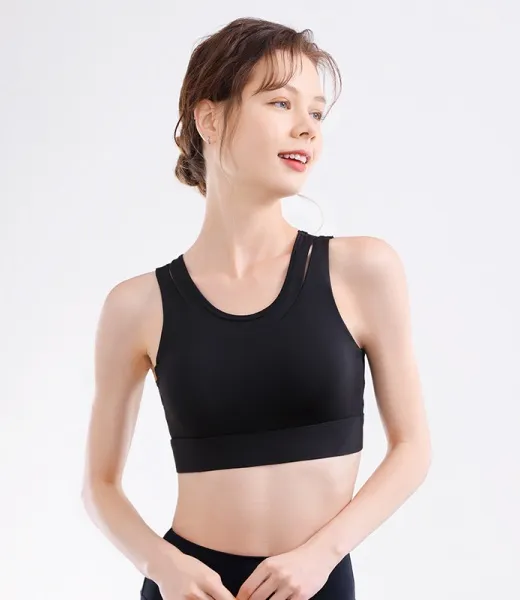 U-Neck Cutout Back Sports Bra