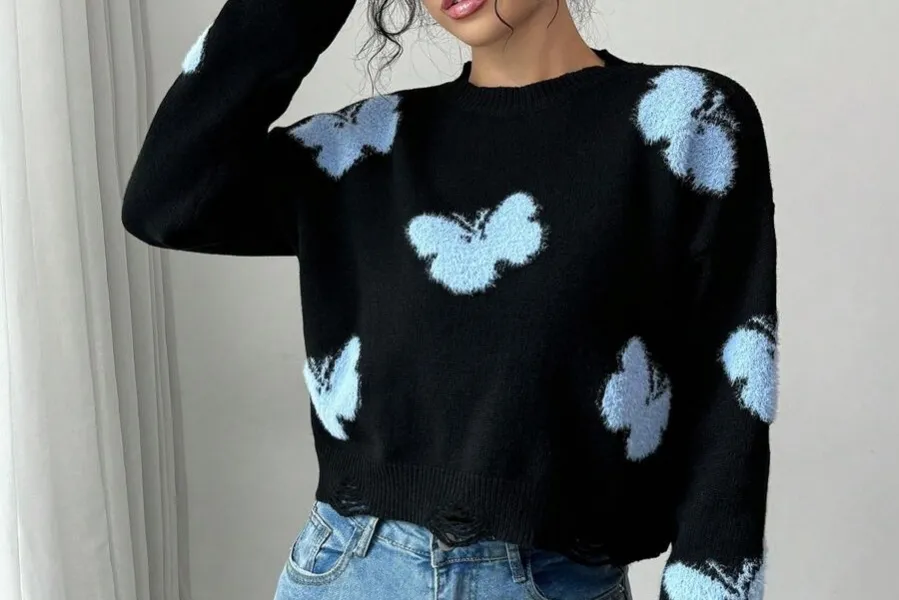 合理化されたニットトップ