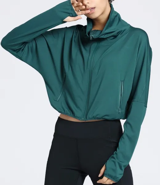 短いジップフロントトップ