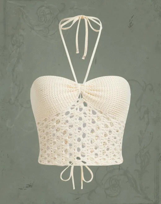 かぎ針編みホルタートップ